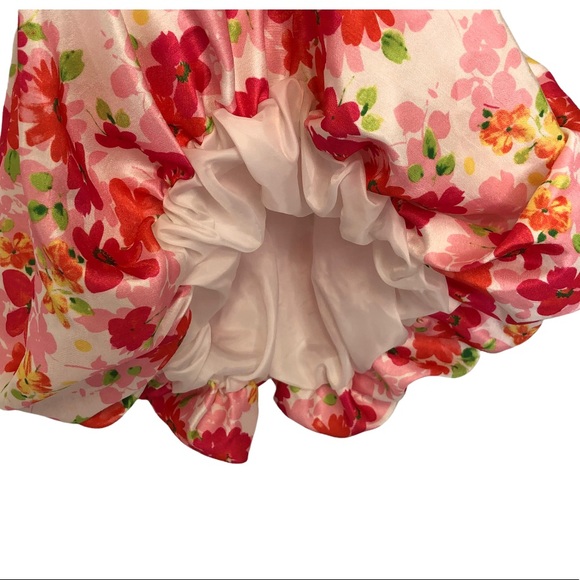 Nanette Baby Easter Dress Pink Floral Bubble Formal Dress Flower appliqué 18 Mo - Picture 5 of 8